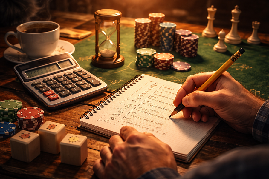 Sablier, jetons, carnet de notes — gestion budgétaire dans les jeux de stratégie